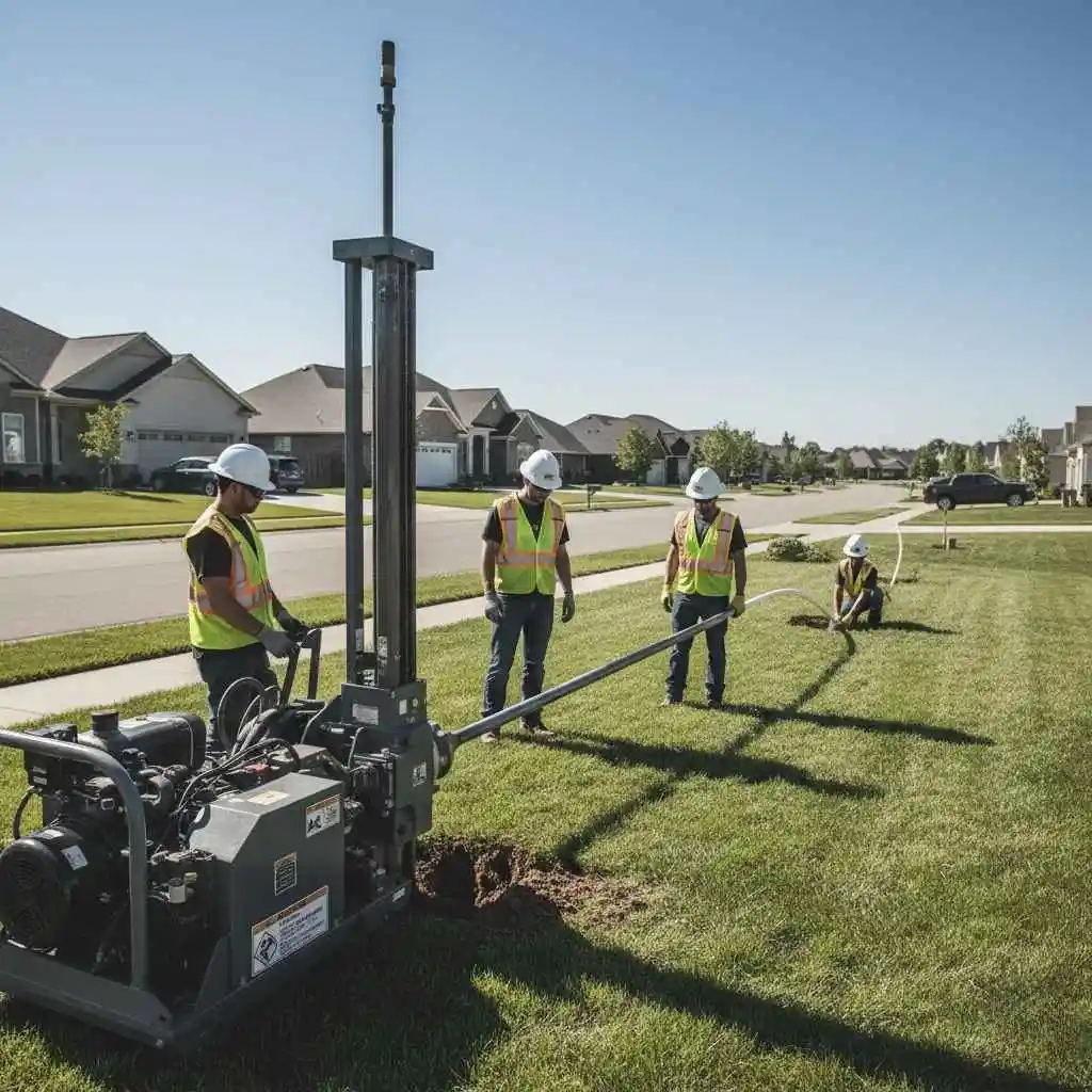 Trenchless water line replacement equipment
