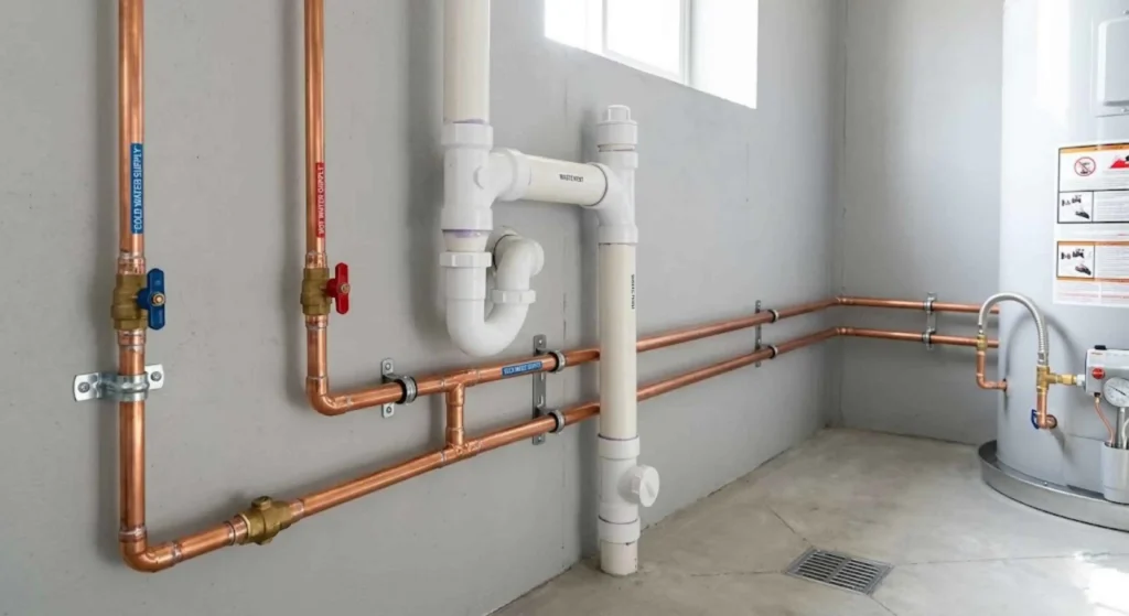 clean, repaired plumbing system