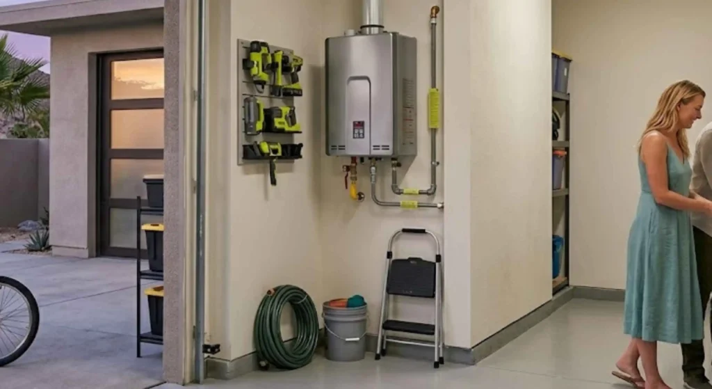 compact unit saving space in a garage