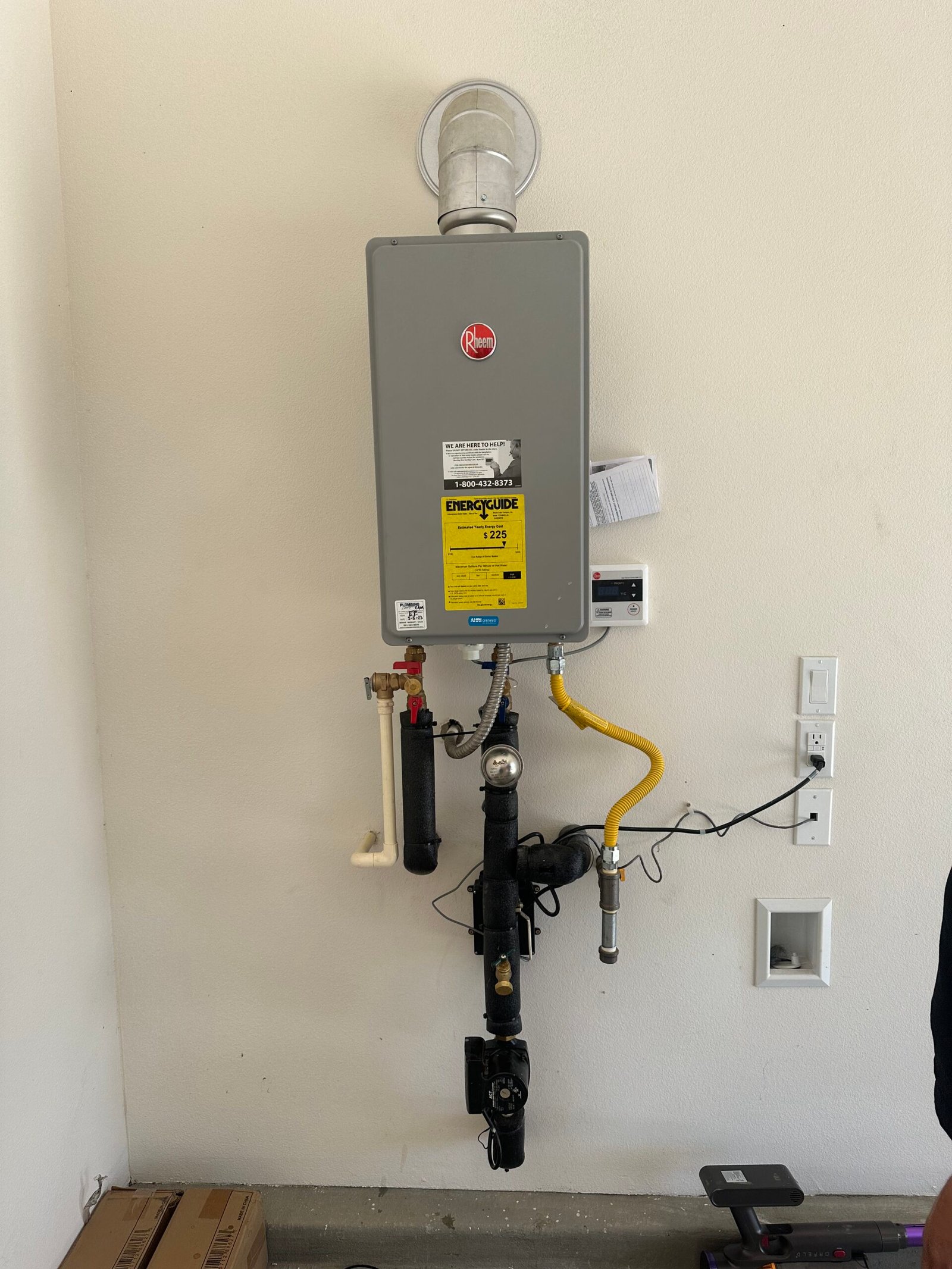 Tankless water heater install